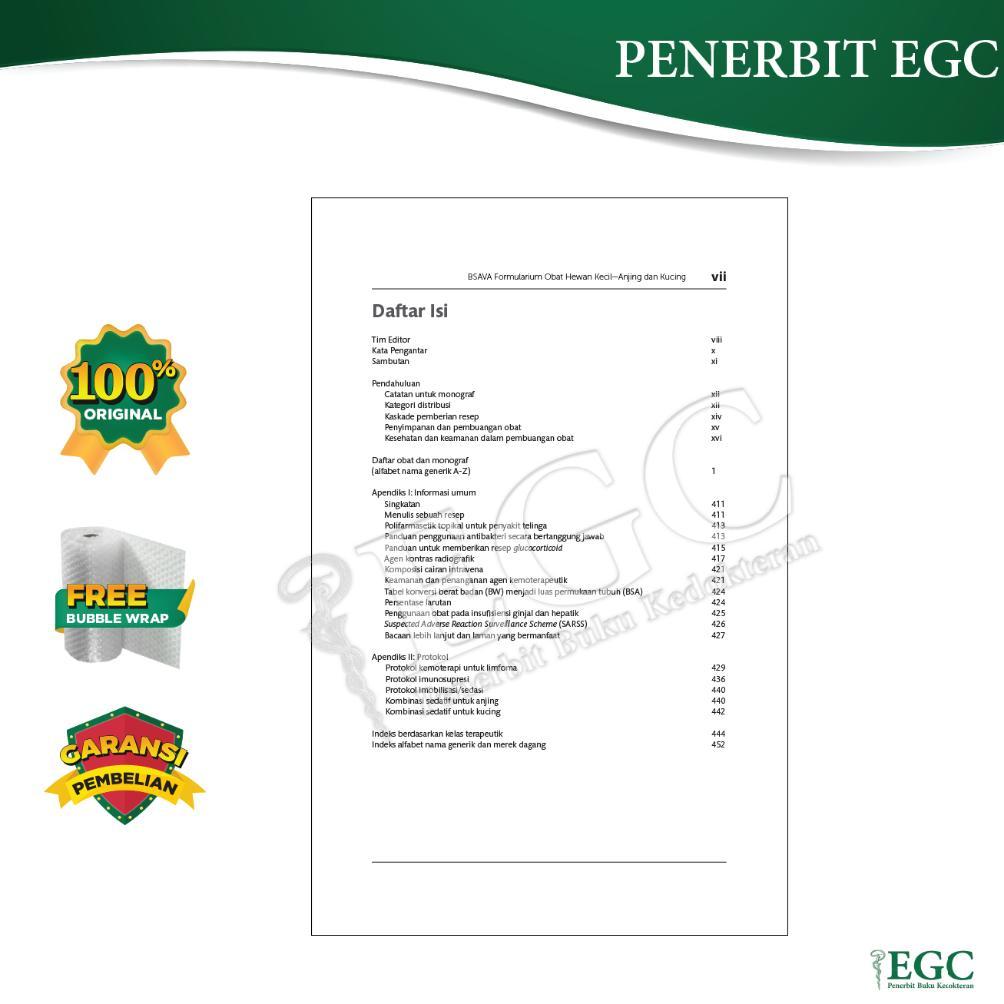 EGC BSAVA Formularium Anjing & Kucing E10