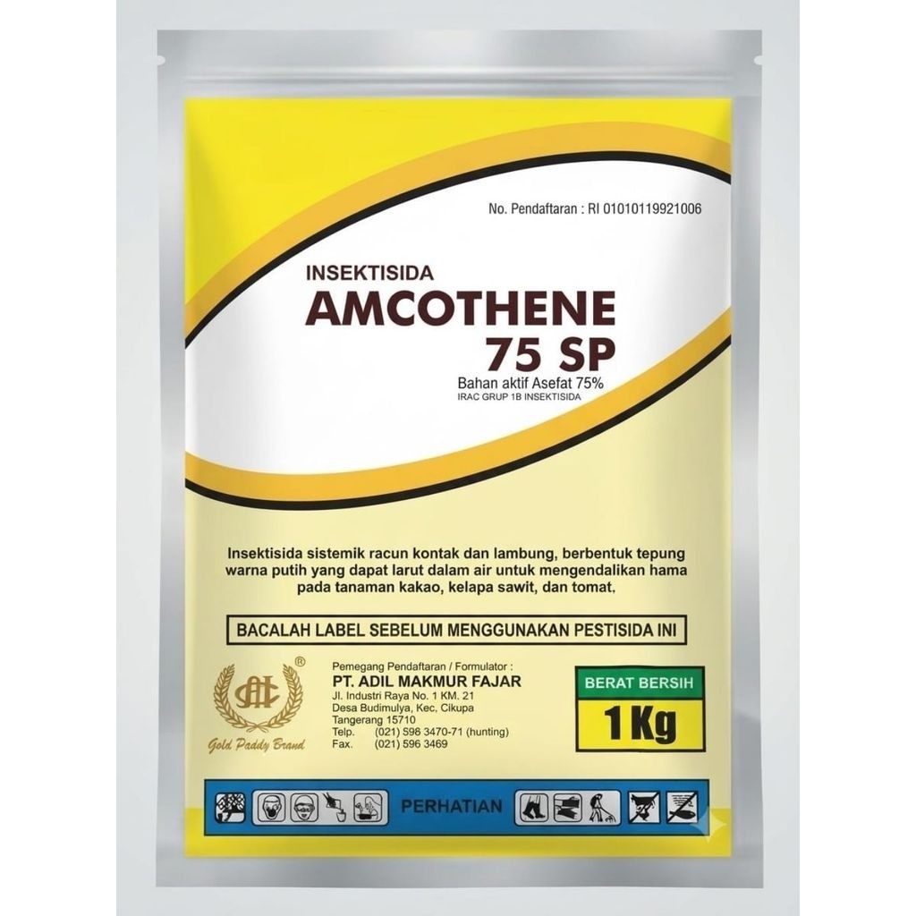 Insektisida AMCOTHENE 75 SP Bahan aktif Asefat 75% 1 Kg untuk tanaman kakao kelapa sawit tomat