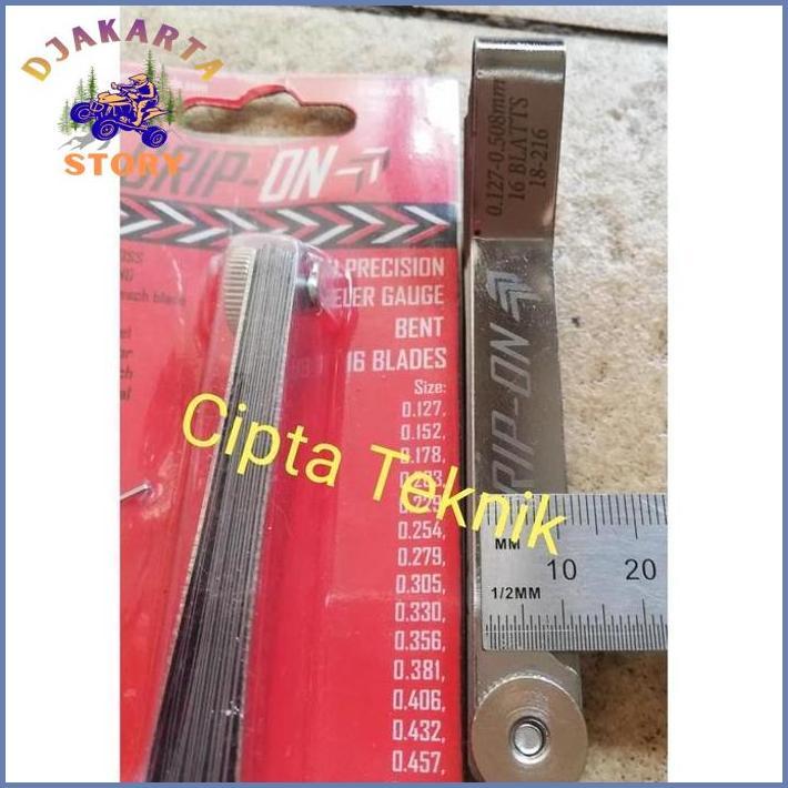 FEELER GAUGE GRIP ON MODEL BENGKOK 16 BLADE SKALA METRIC DAN INCHI BEST SELLER