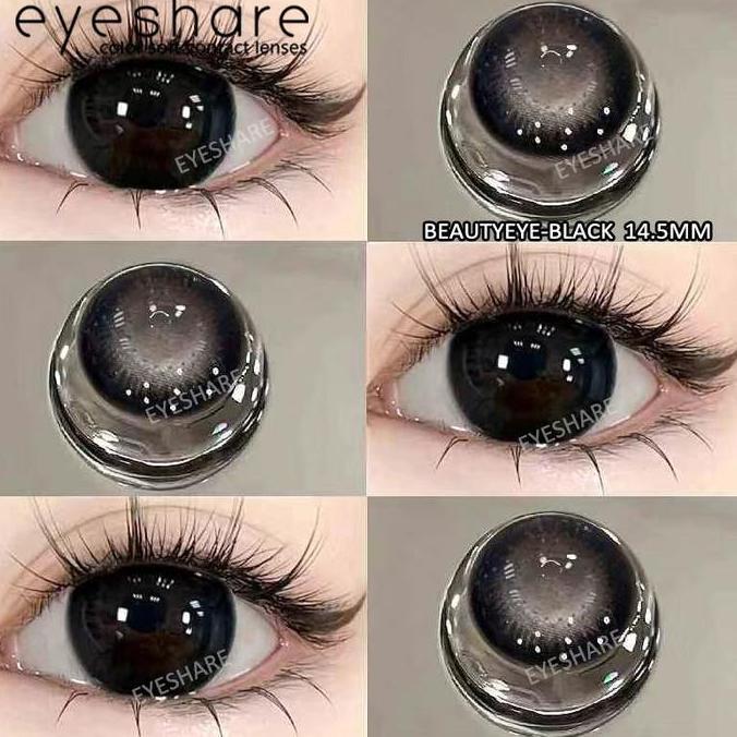 Eyekit- Eyeshare Black Softlens Minus (-1.00~-6.00) 14.5Mm B Eyes Softlens Lensa