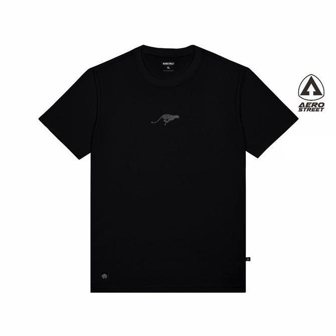 PROMO!!! Aerostreet T Shirt Bold Stride Hitam Man  Kaos Tshirt AABAA BE5T QUALITY