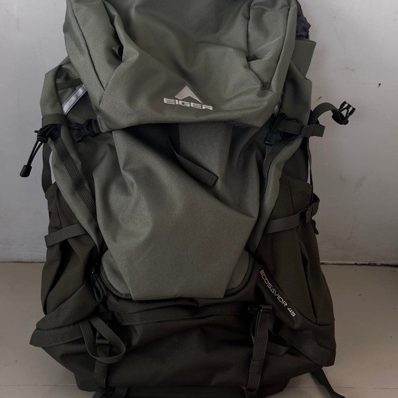 Tas Ransel Eiger 45L Hijau untuk Trekking Camping Outdoor