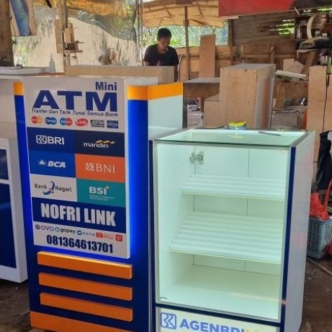 meja kasir mini atm buku agen brilink