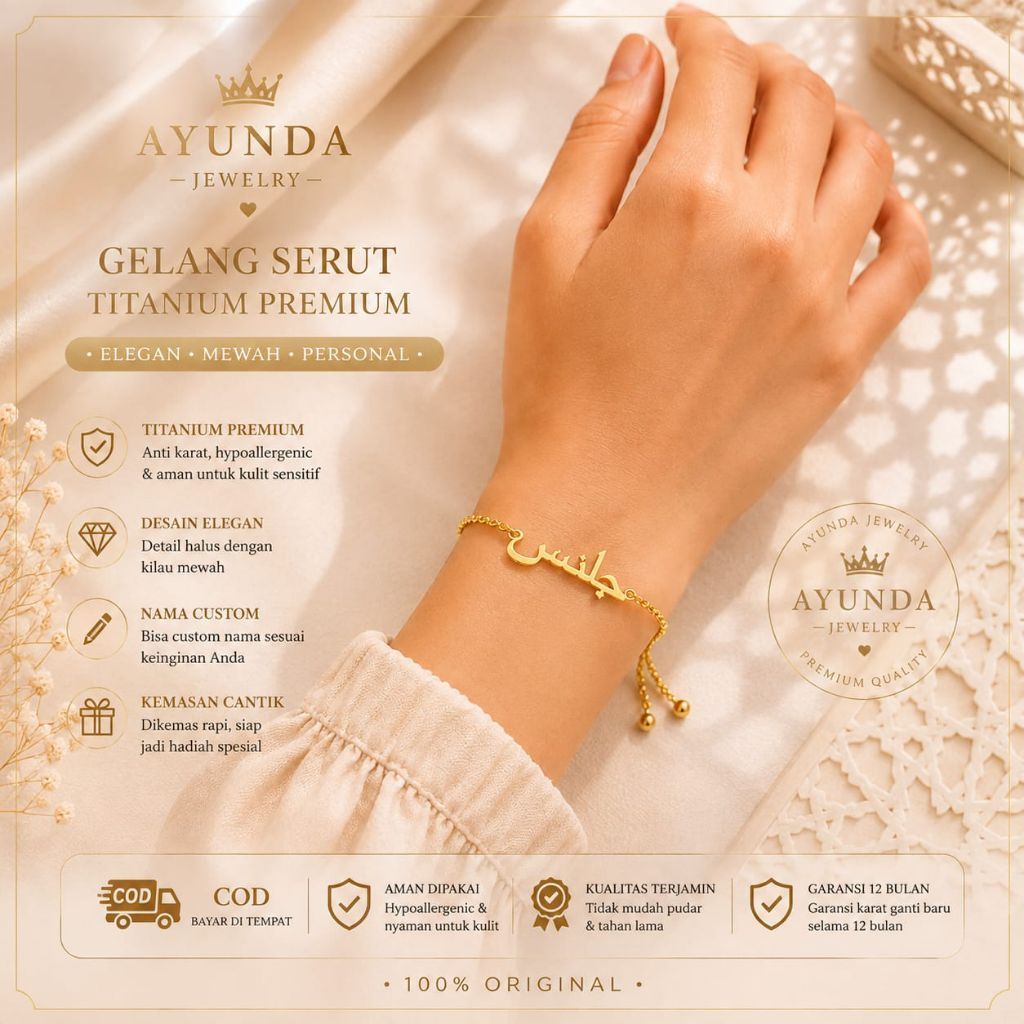 Citra Bracelet - Gelang Nama Model serut Gelang titanium Gelang custom Bangle Barcelet