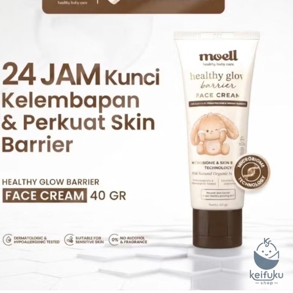 Moell Krim Wajah Anak 40gr - Melembabkan, Menutrisi, Menenangkan