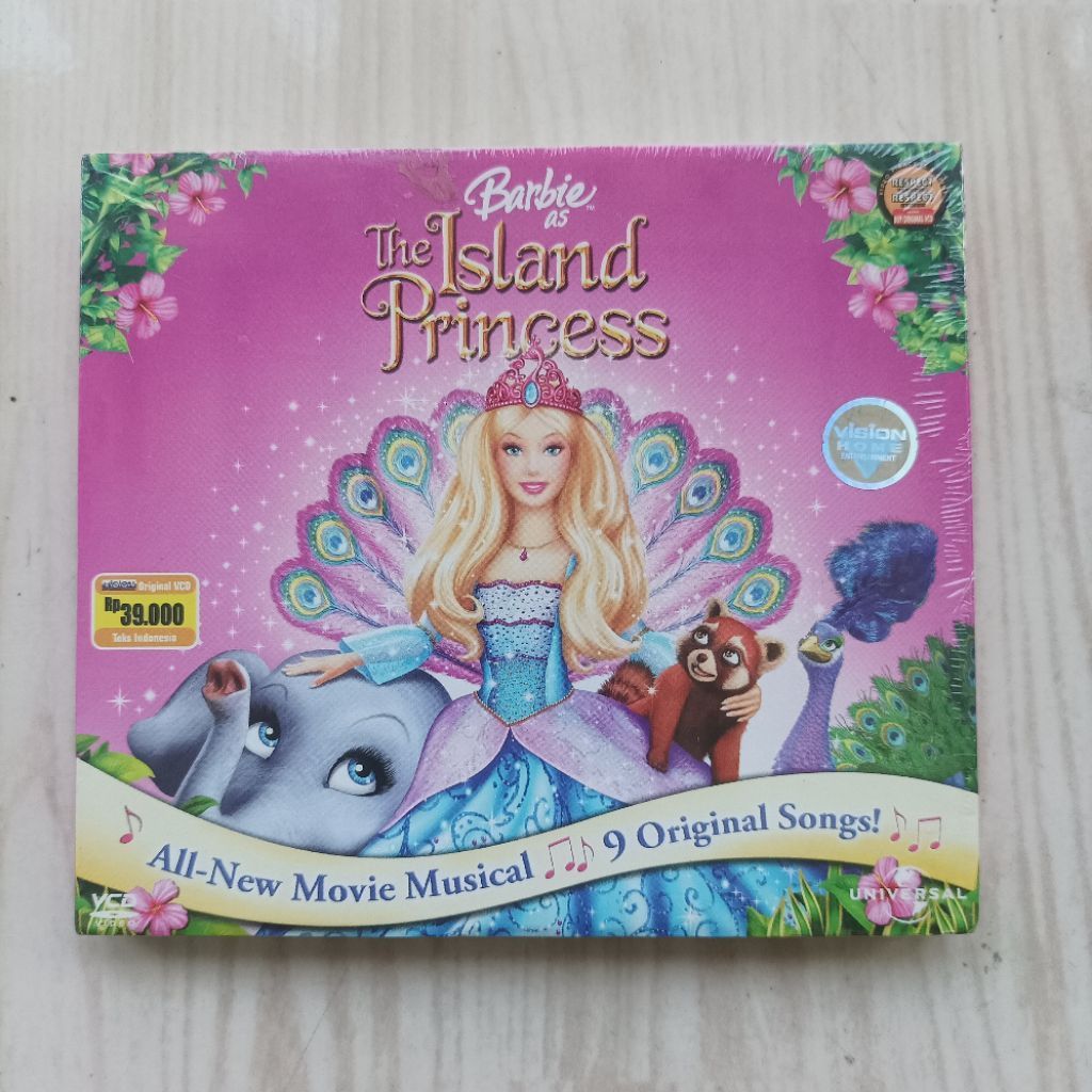 Original VCD Film Barbie The Island Princess Movie New Segel