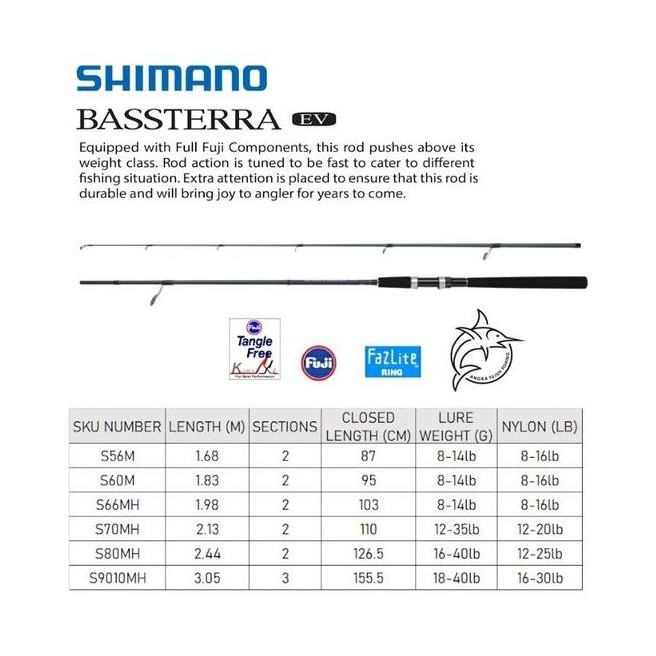 (Good) Shimano Bassterra EV Rod Joran Pancing Empang Kolam Danau Sungai