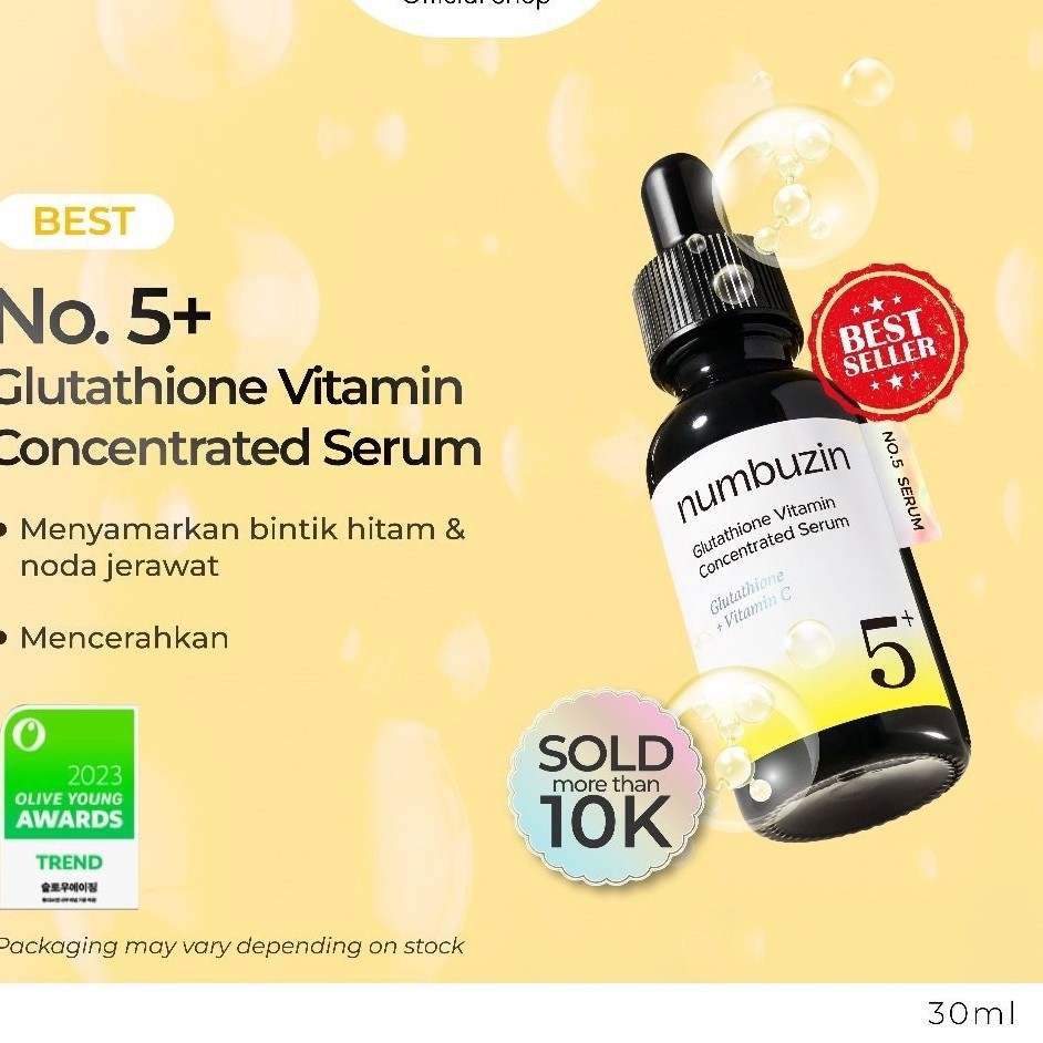 Numbuzin Glutathione Vitamin Concentrated Serum 5+ 30ml Serum Wajah