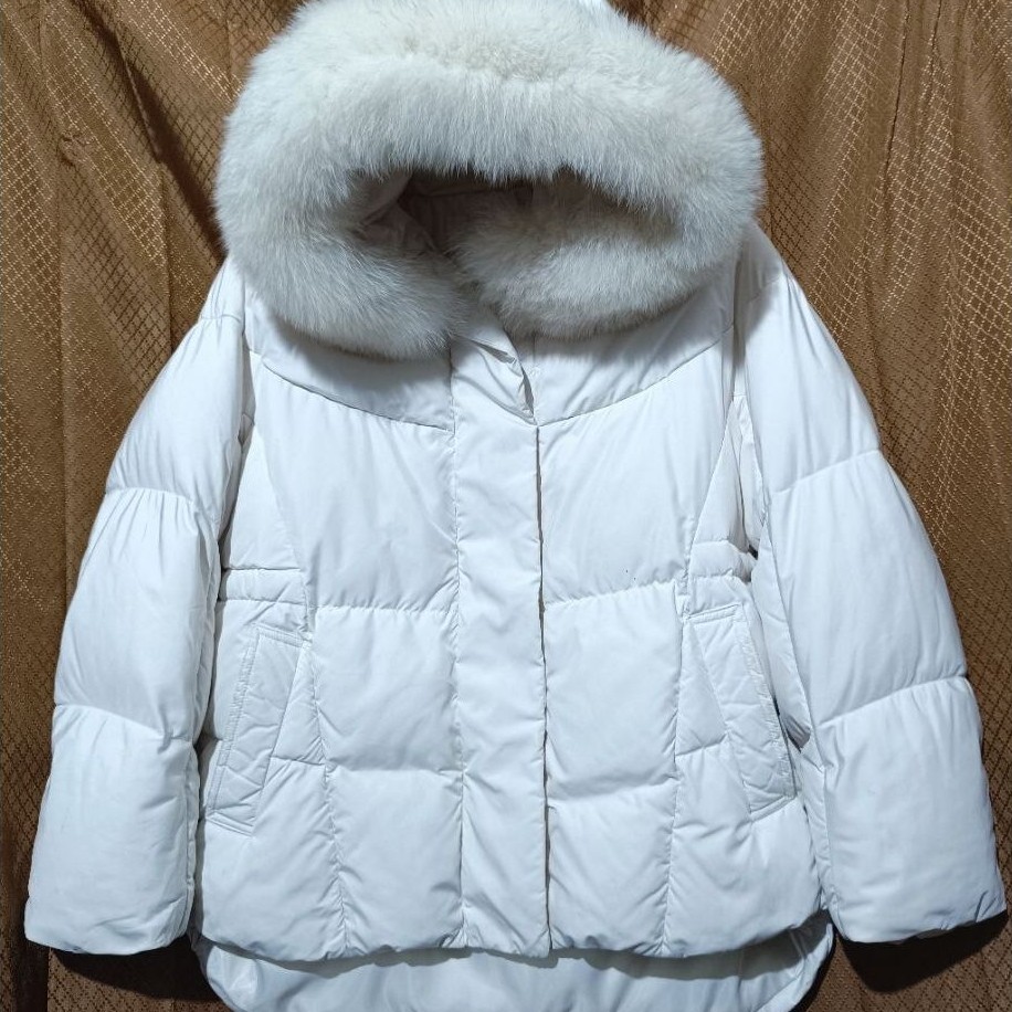 jaket bulu angaa boxy putih jaket bulang boxy putih jaket bulu angsa wanita boxy jaket winter bulu a