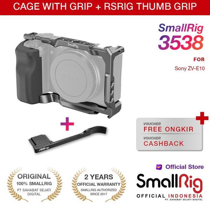 SmallRig Arca Swiss Protection Cage with Grip for Sony ZV E10 3538