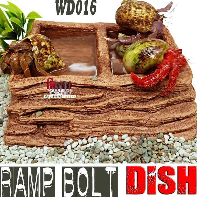 WD016B WATERDISH FEEDING FOODDISH 2IN1 RAMP TEMPAT WADAH AIR MINUMAN MANGKUK MAKAN MINUM KELOMANG BR