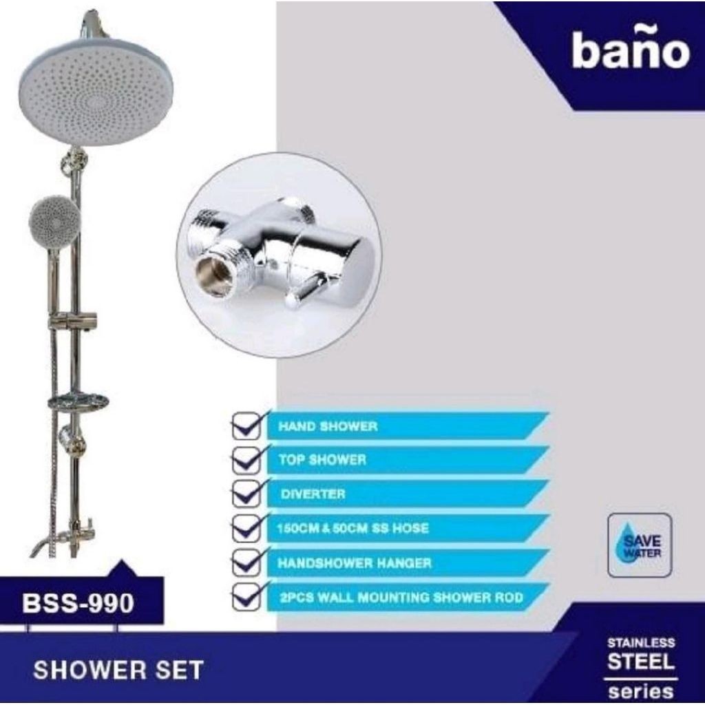 shower tiang bano dingin / shower kolom bano croom