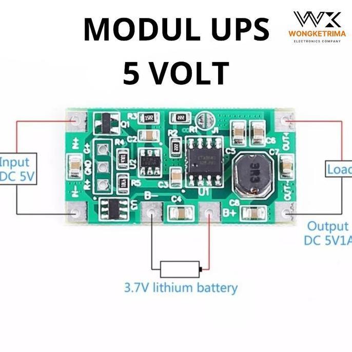 Modul Ups 5V Kit Mini Ups 5 Volt 1 Amper