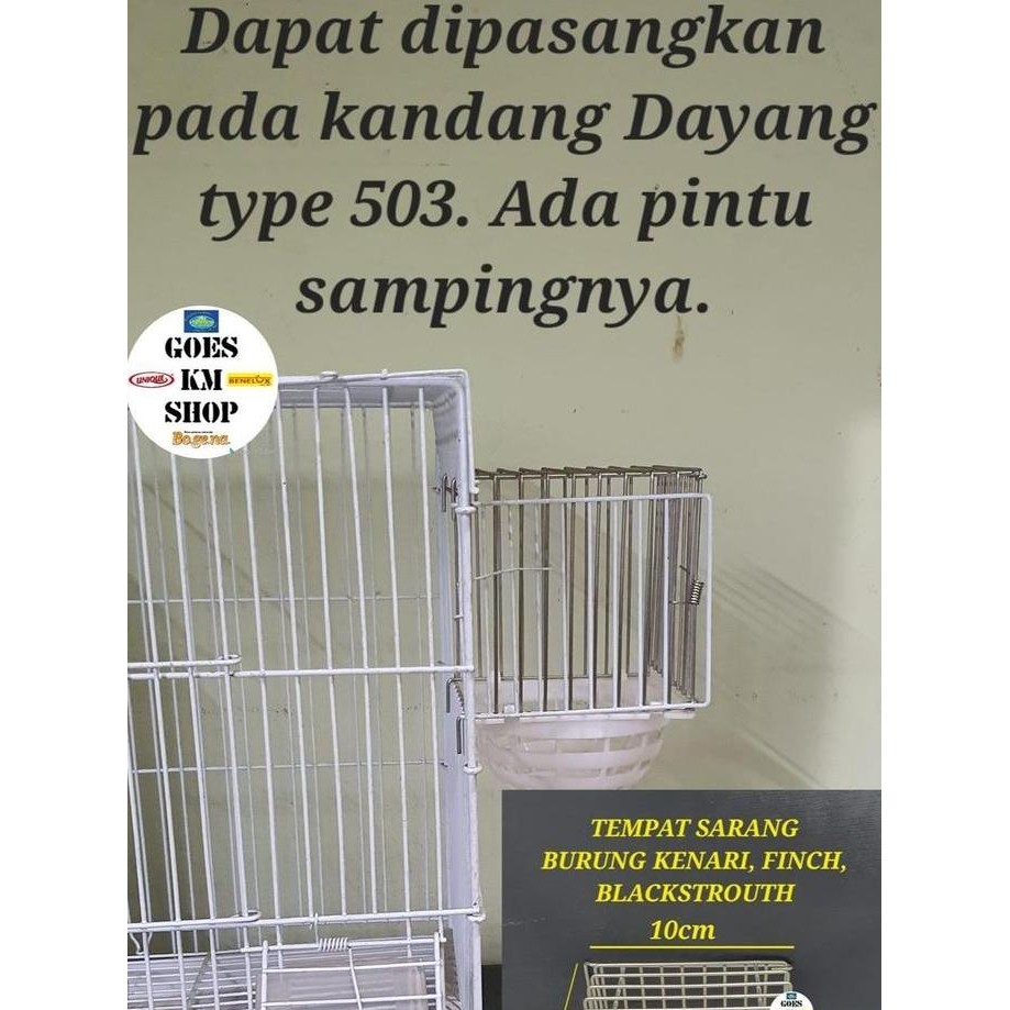 KOTAK TEMPAT SARANG BURUNG KENARI, FINCH, BLACKSTROUTH TYPE 503 DAYANG