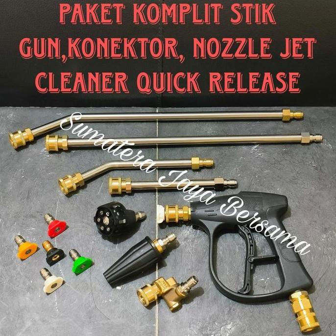 Paket Gun jet cleaner quick release Sambungan Konektor Nozzle Steam Car