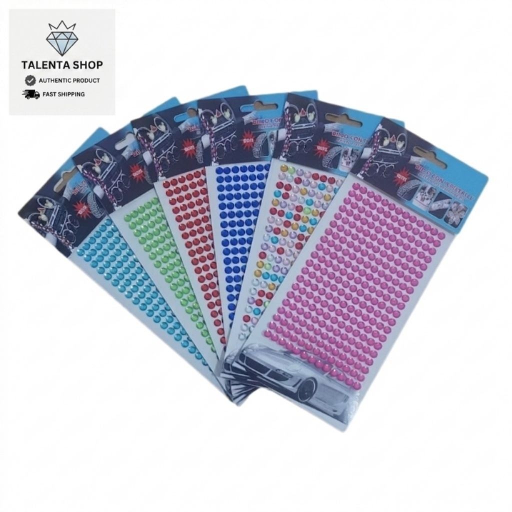 Sticker Tempelan Manik Kristal Permata DYI Nail Art