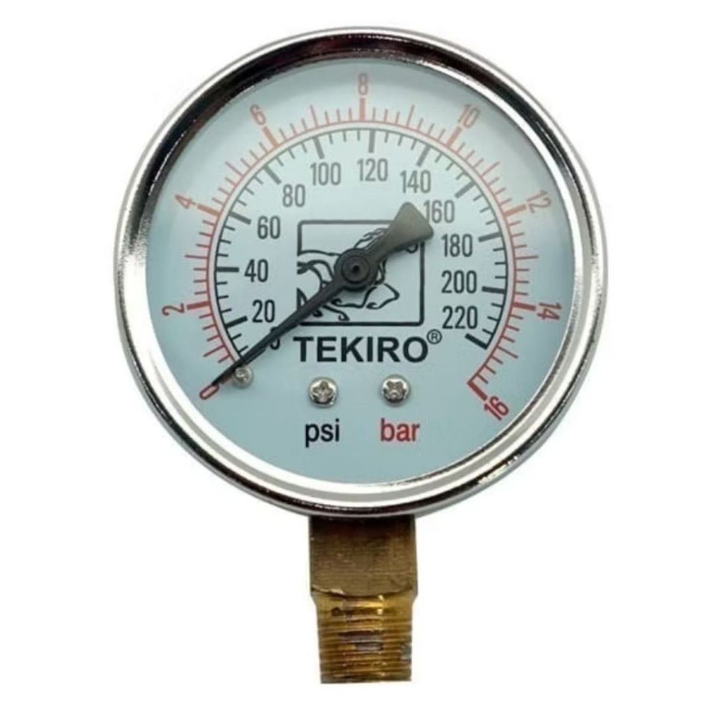 ALAT UKUR TEKANAN ANGIN KOMPRESOR TEKIRO/PRESSURE GAUGE /AMPER ANGIN TEKIRO