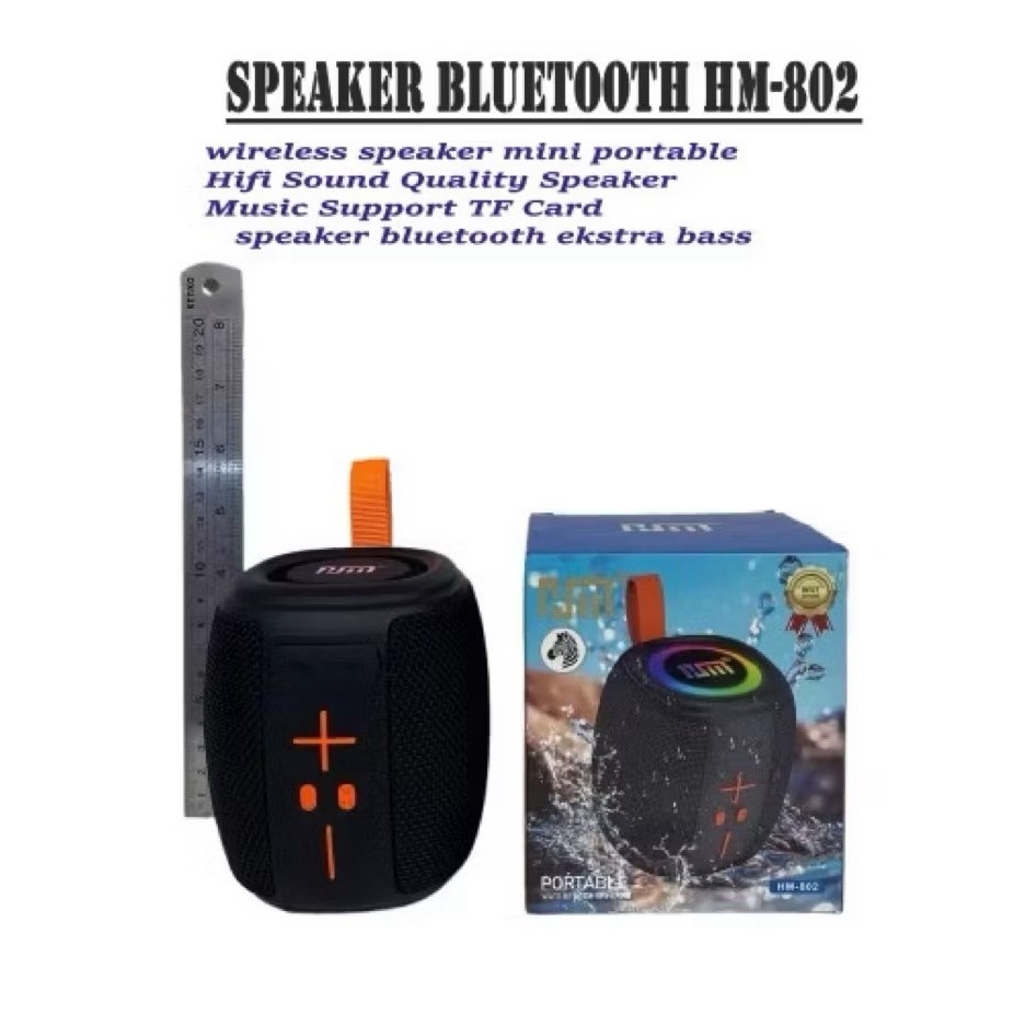 Speaker Bluetooth HM-802 Wireless Speaker Mini Portable Hifi Sound Quality Speaker Music Support TF 