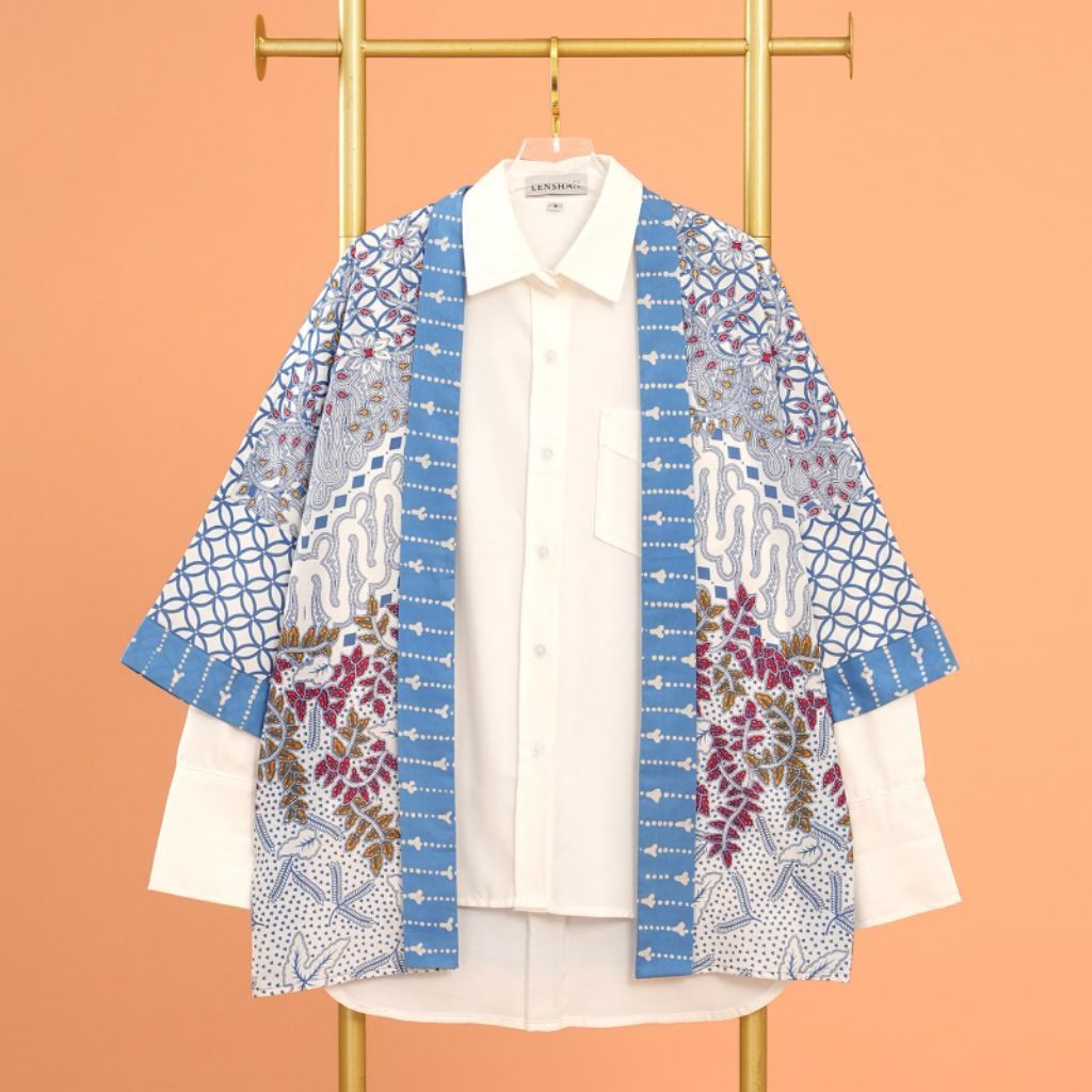 One Set Kimono Wanita Batik KINARA Biru