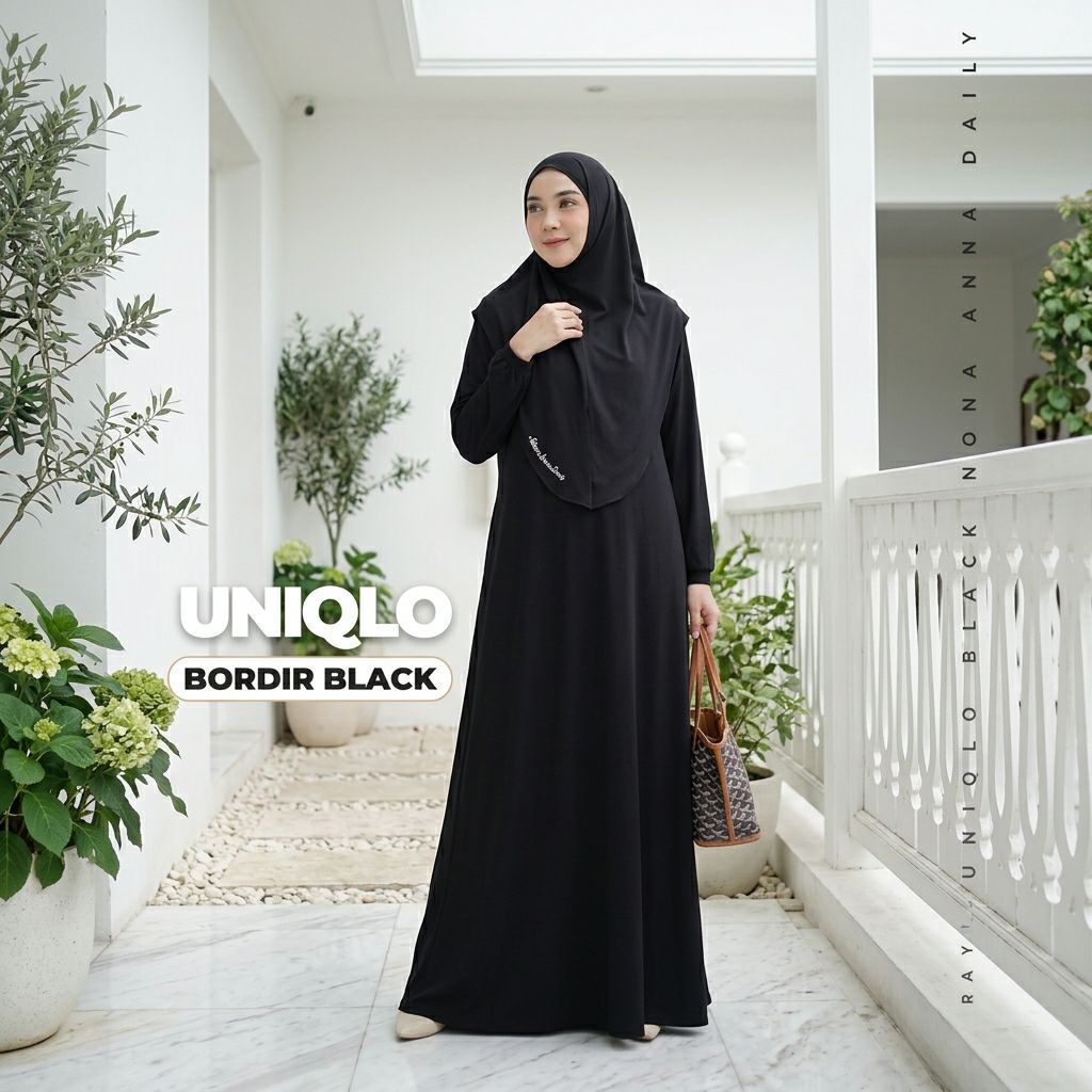 GAMIS UNIQLO BY NONA ANNA HIJAB // GAMIS KAOS POLOS SYARI // GAMIS KAOS UNIQLO NONA ANNA