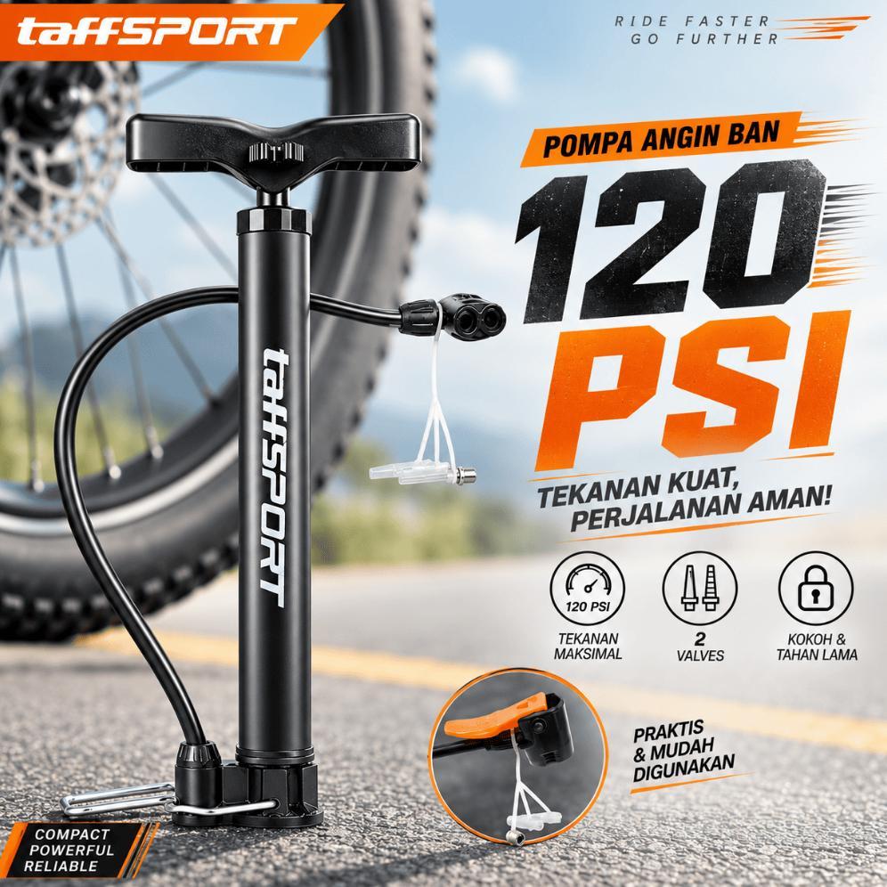 POMPA SEPEDA DAN MOTOR MANUAL POMPA ANGIN PORTABLE MULTIFUNGSI 120 PSI