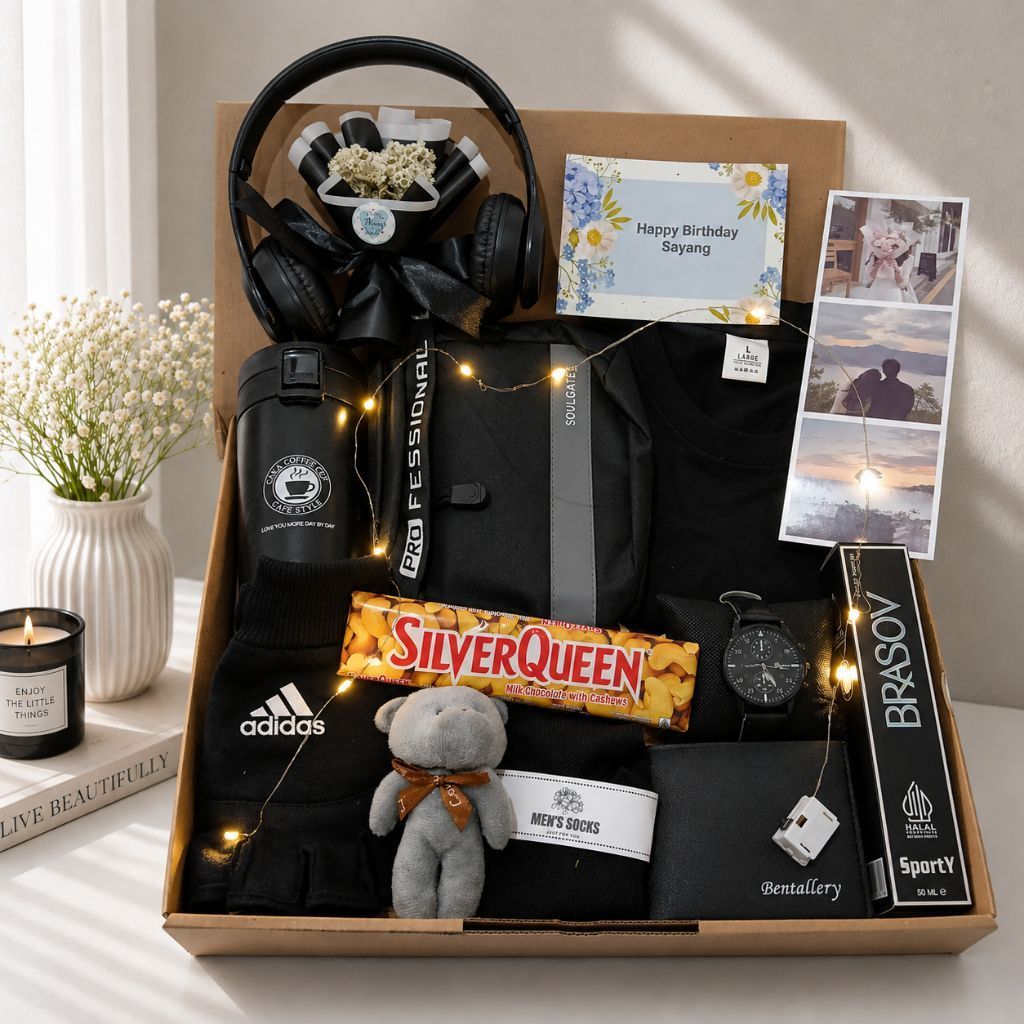 Hampers cowok ultah kado pria wisuda man gift box