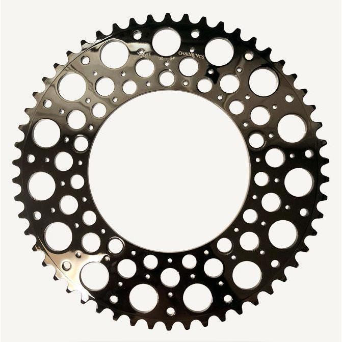 Bespoke De Luna BCD130 Chainring - Titanium Black Chr - 50T