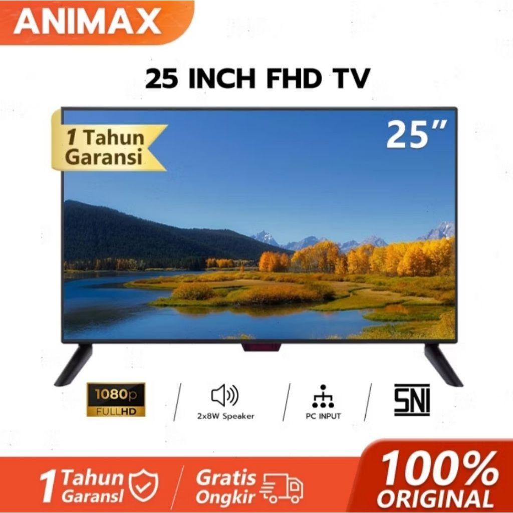 TV DIGITAL ANIMAX 25 INCH,  Resulusi Tinggi FULL HD