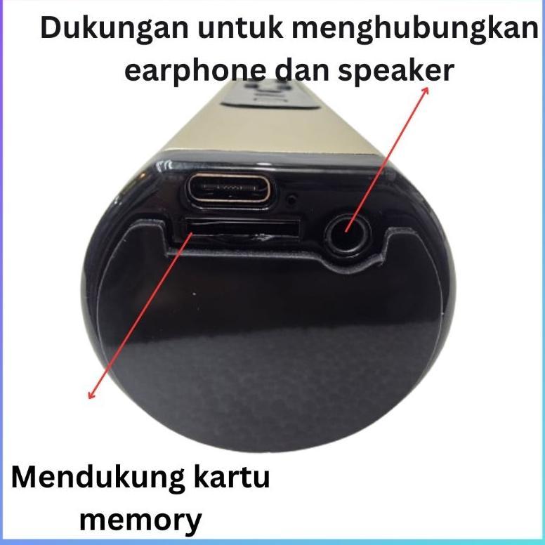 BESTPROMO Mic K6, Mic Wireless Bluetooth Karaoke Player K6, Microphone Speaker KTV Efek