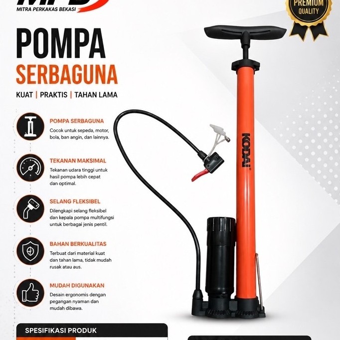 MPB POMPA TABUNG BAN SEPEDA ONTEL, MOTOR KODAY