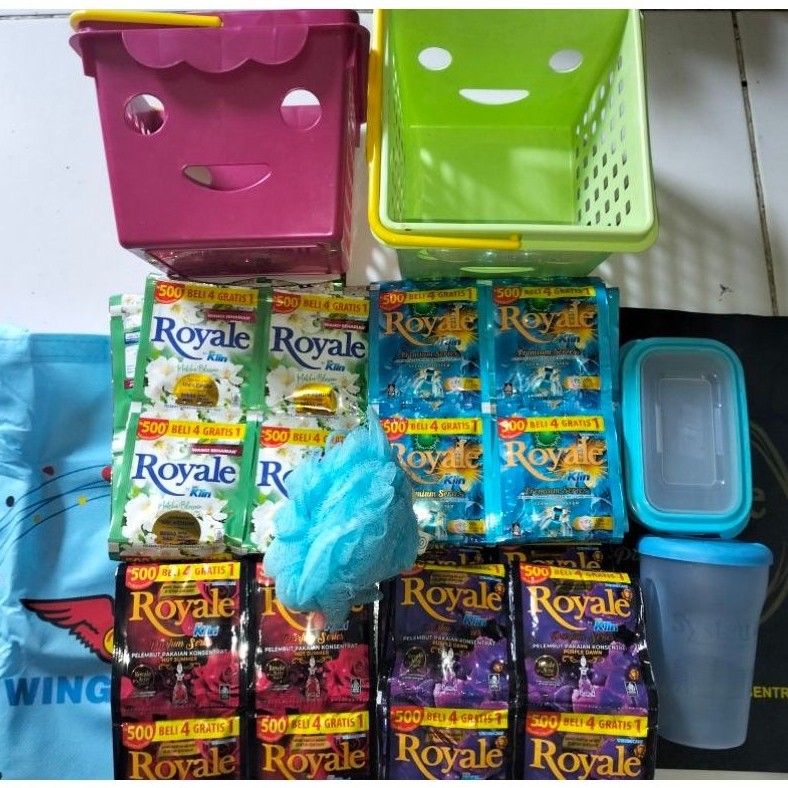 SOKLIN ROYALE PEWANGI 500.an GRATIS TAS/GELAS/SPONS MANDI(4rtg)| KERANJANG SABUN/BONEKA (8)
