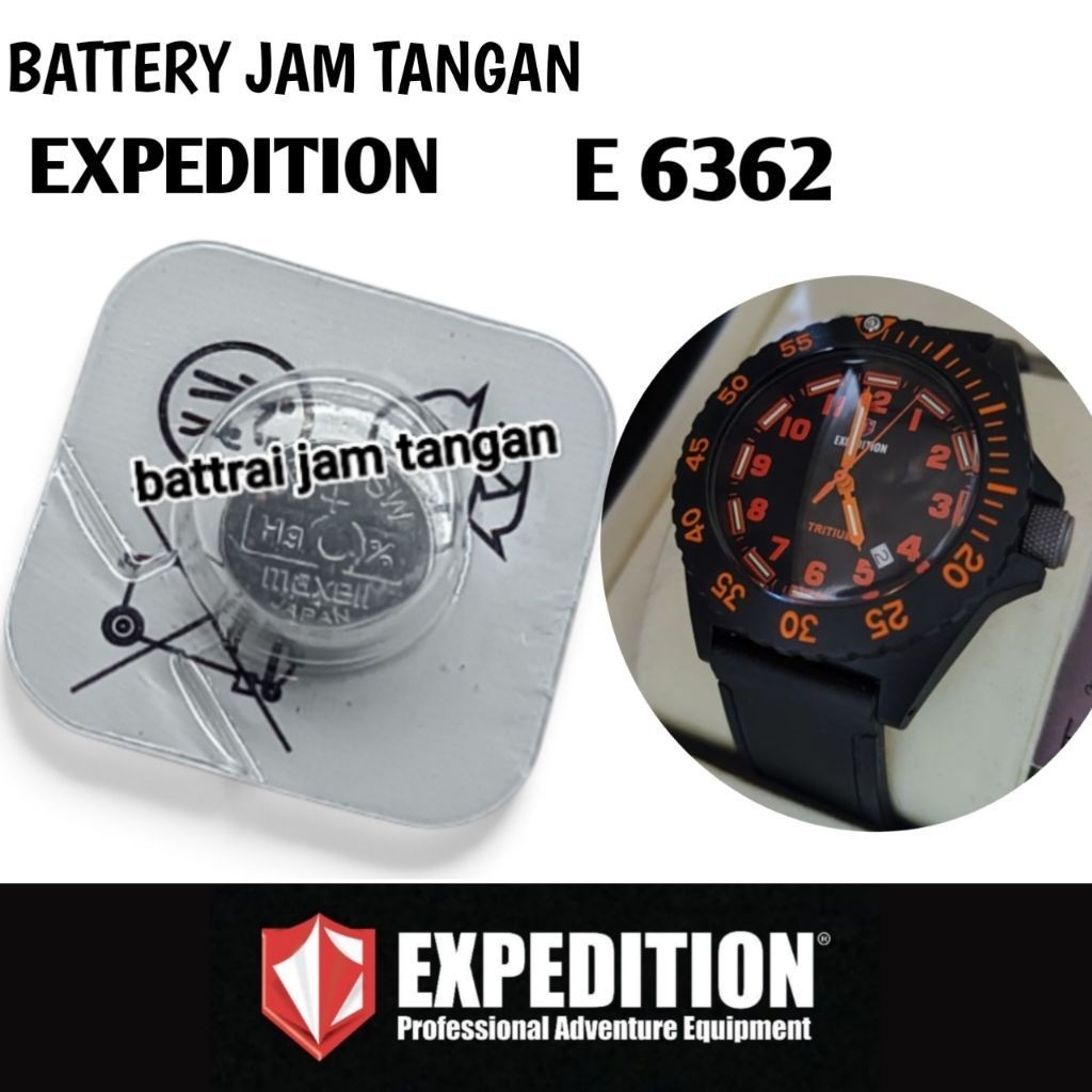 20,) battrai jam tangan Expedition battrai pengganti type e6362