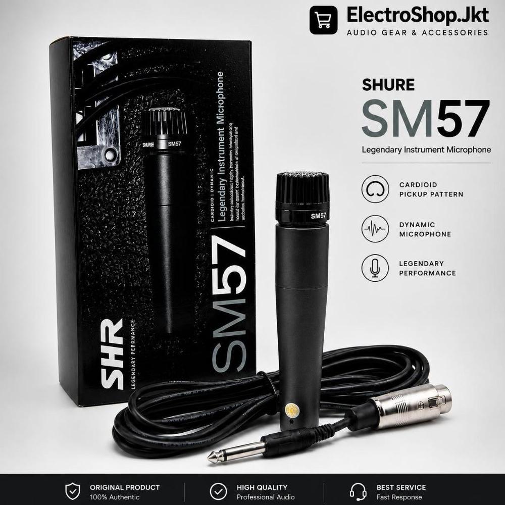 MIC KABEL SHR SM57 ,MICROPHONE KABEL SHR SM 57 ,MIC SHR SM57 , SM57 ,MIC INSTRUMENT SH SM57