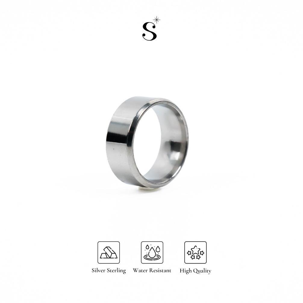 FLASH SALE StuffiStalk - Androme Cincin Geometric Bold Look Titanium Steel Unisex