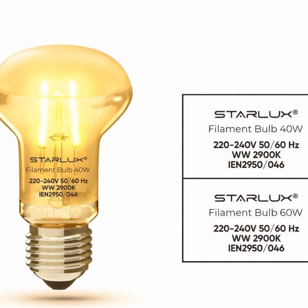 NEW DEALS Lampu Penghangat Ayam STARLUX NR63 40W / 60W | Lampu Pijar Kandang Warm White