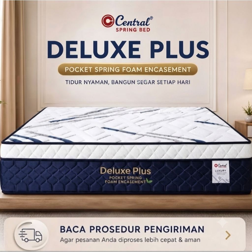 Kasur Springbed Central Deluxe Pocket  Plus 180x200 cm / Springbed Central / Central Deluxe Pocket P