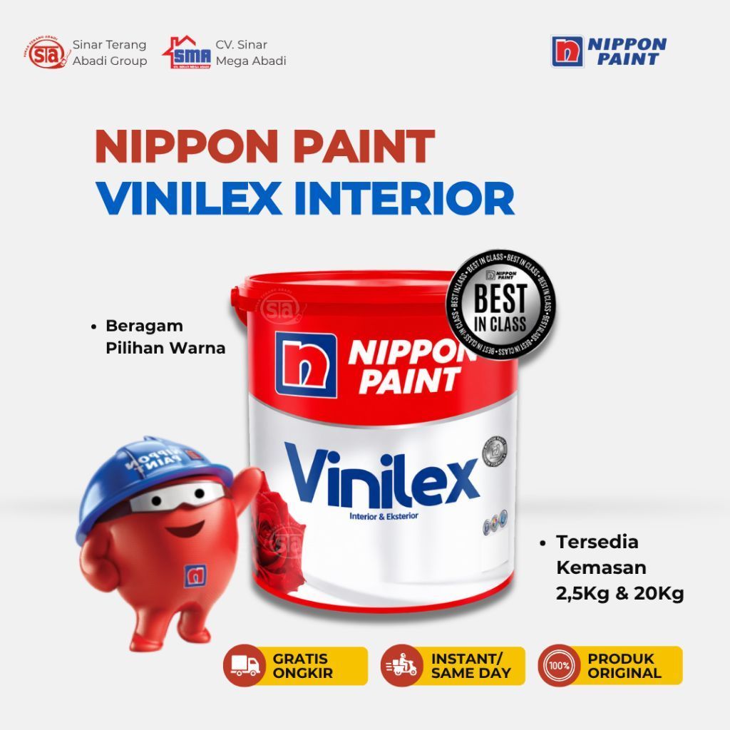 CAT TEMBOK VINILEX 5 KG 300 PUTIH INTERIOR