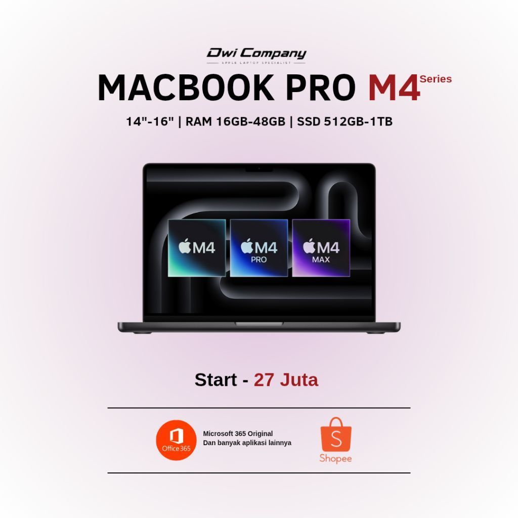 [Pre-Owned] Macbook Pro M4 | M4 Pro | M4 Max 14inch 16inch 16GB Second Berkualitas