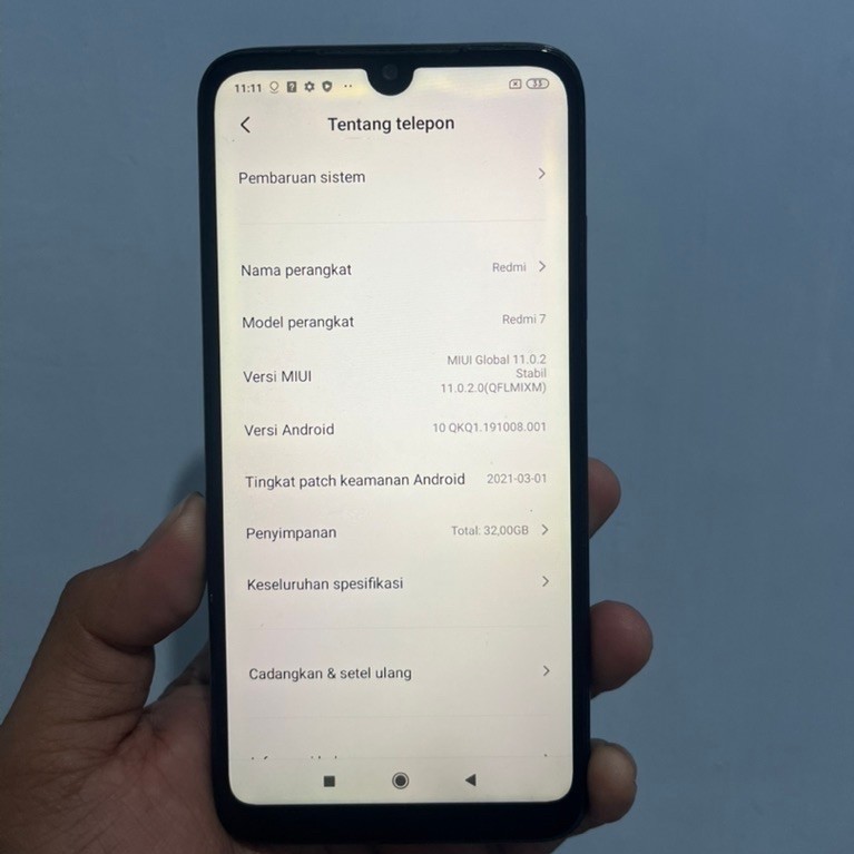 HP Redmi 7 Rom 32 GB Second Berkualitas