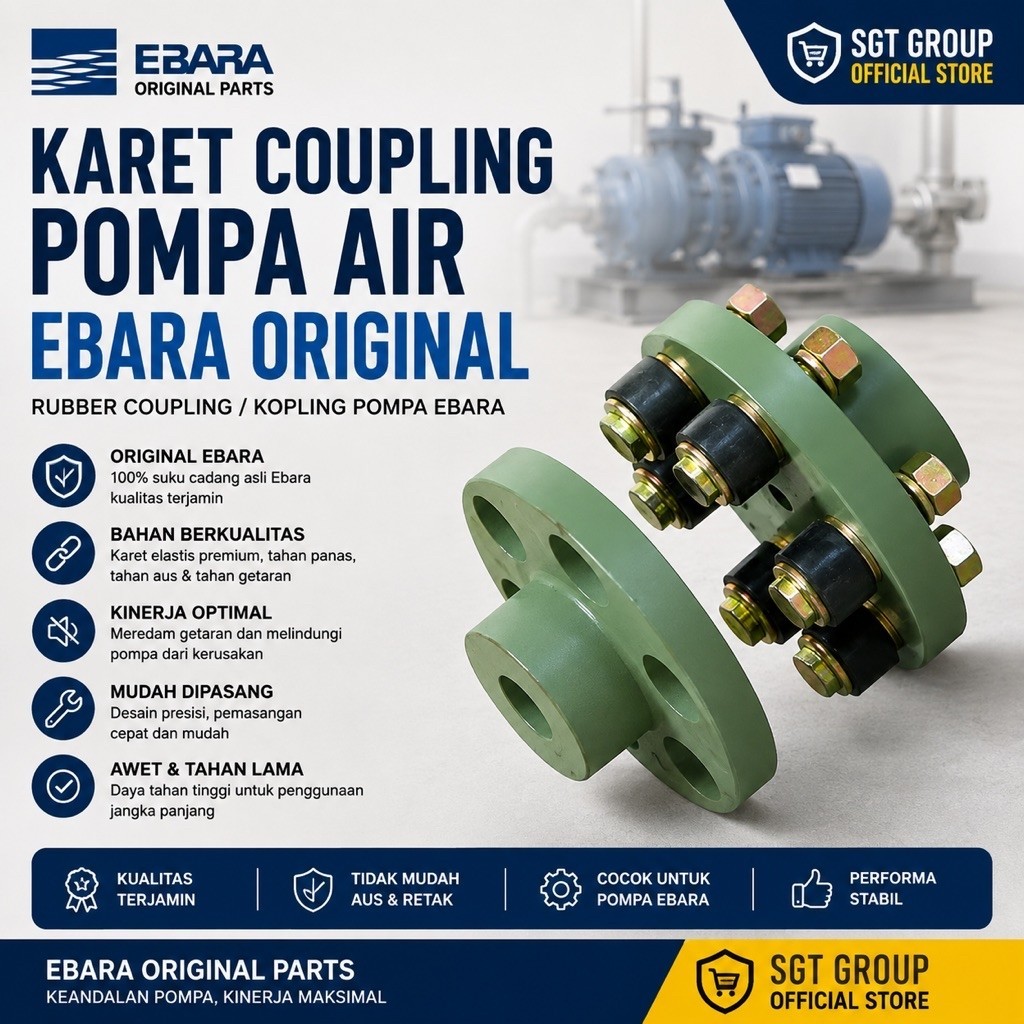 karet coupling pompa air ebara original / rubber kopling pompa ebara