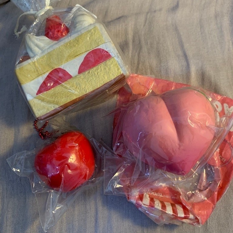 iBloom Squishy, Peach, apple, strawberry shortcake