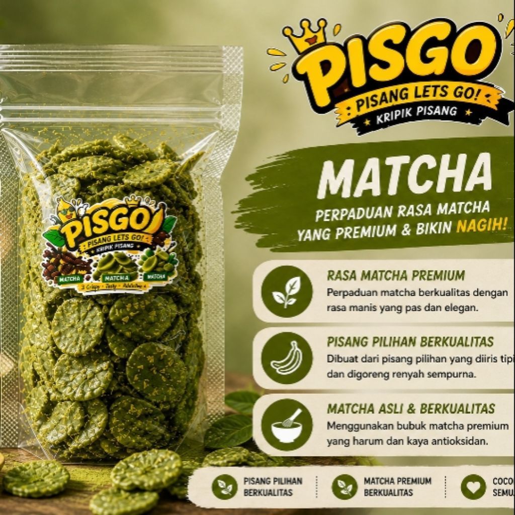 Keripik Pisang Matcha Lumer