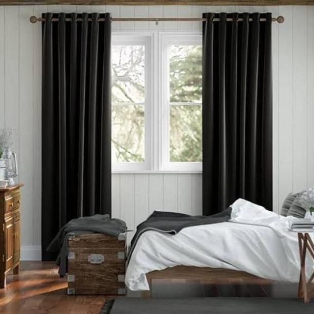 [NEW] Promo hordeng blackout import polos pintu dan jendela 2 meter minimalis mewah tebal ring full 