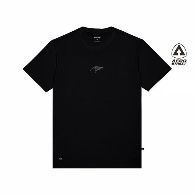 PROMO Aerostreet T Shirt Bold Stride Hitam Man  Kaos Tshirt AABAA BE5T QUALITY