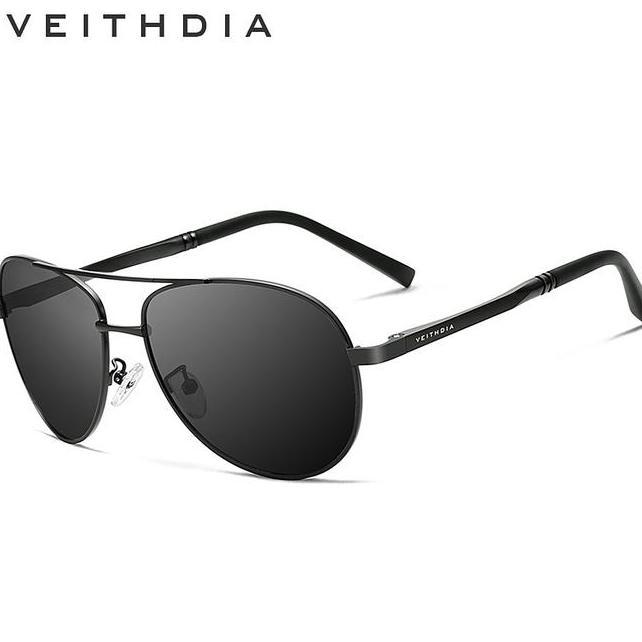 Veithdia Kacamata Aviator Polarized Kaca Mata Hitam Anti Sinar Uv Matahari 1306