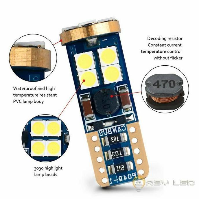 Promo Lampu LED Plafon Mobil T10 Warna Bohlam Warm Mobilio Brio BRV HRV Diskon
