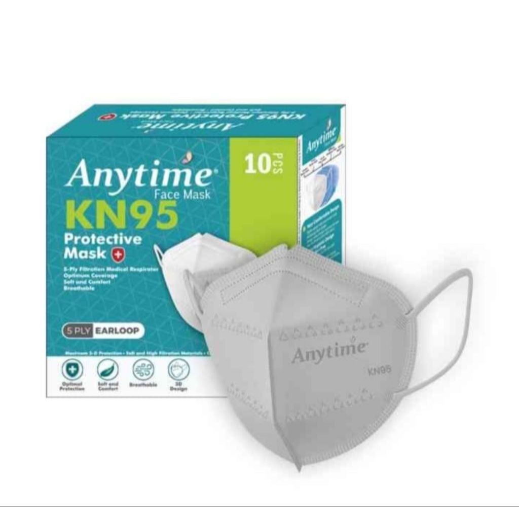 Anytime masker KN95 5 ply Eearloop