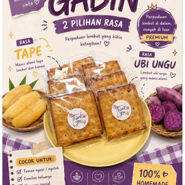 Kue Gabin Tape Kue Gabin Tape Ungu, Kue Gabin Pisang Kue Jadul Gabin RENYAH DILUAR EMPUK DIDALAM Mat