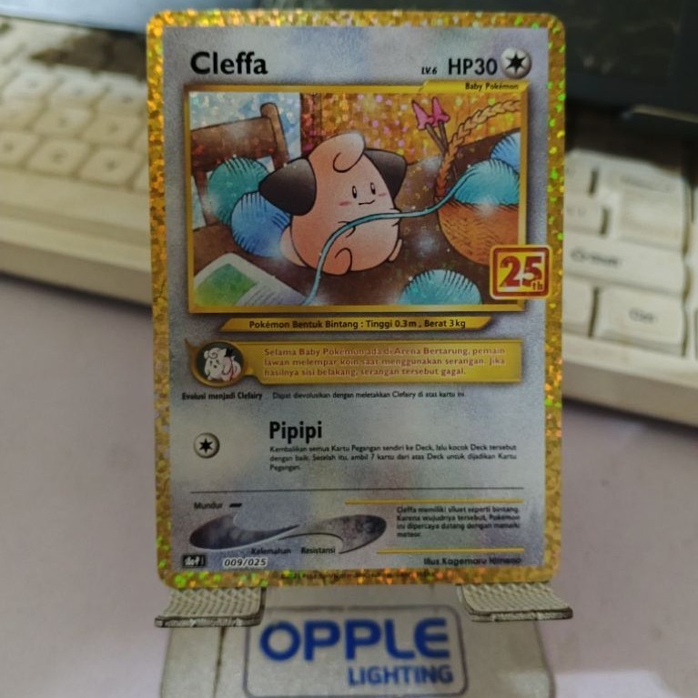 Kartu Pokemon Cleffa Promo 25th Anniversary Perayaan 25 Tahun Indonesia Original Mint