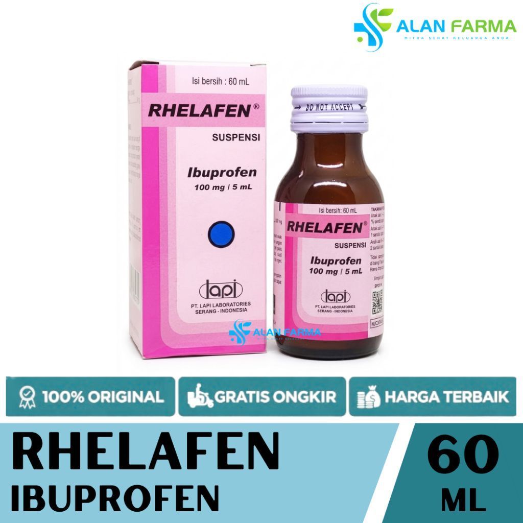 Rhelafen Suspensi 60 mL | Ibuprofen Sirup